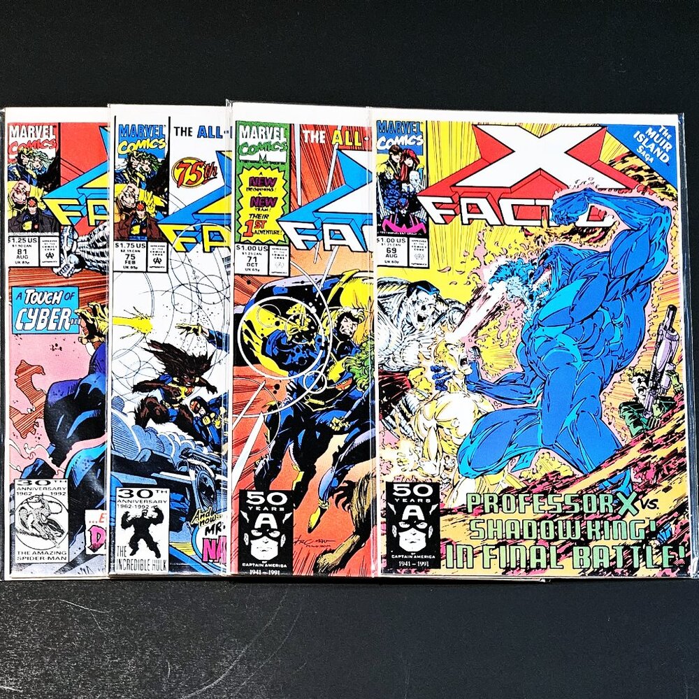 X-Factor #69, #71, #75, #81 Vol. 1 - 4 Book Lot 🔑 issue (1990)